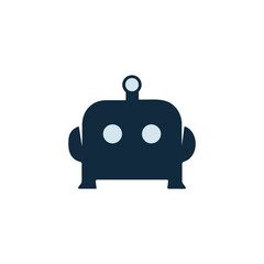 Obraz premium chat bot logo, ai bot logo, robot AI logo artificial intelligence logo, Robot icon, Virtual smart assistant Bot icon. Robot head with speech bubble