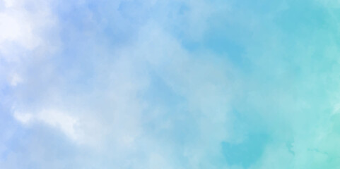 Natural shiny and soft light watercolor blurry cloudy blue sky wallpaper texture. Colorful beautiful sky blue color light grunge, wall background.