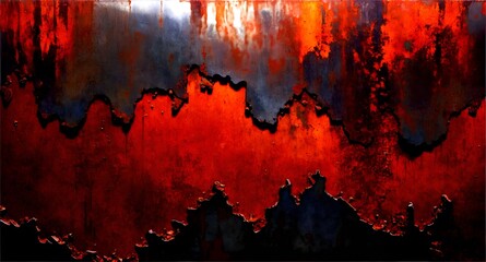 Panoramic grunge rusted metal texture, rust and oxidized metal background. Old metal iron panel. High resolution quality