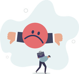 handle complaint, business mistake or problem, satisfaction or angry opinion concept.flat design with people.