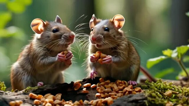 forest rats are eating