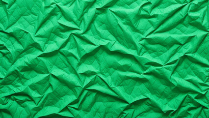 Obraz premium green crumpled paper texture background 