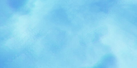Natural shiny and soft light watercolor blurry cloudy blue sky wallpaper texture. Colorful beautiful sky blue color light grunge, wall background.