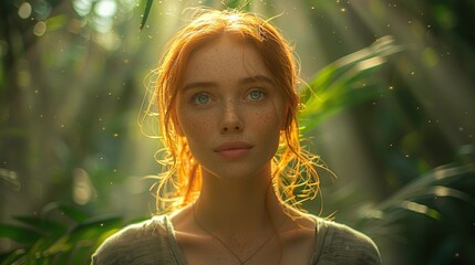 A Young Woman in a Forest