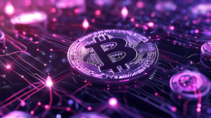 Cryptocurrency blockchain animation
