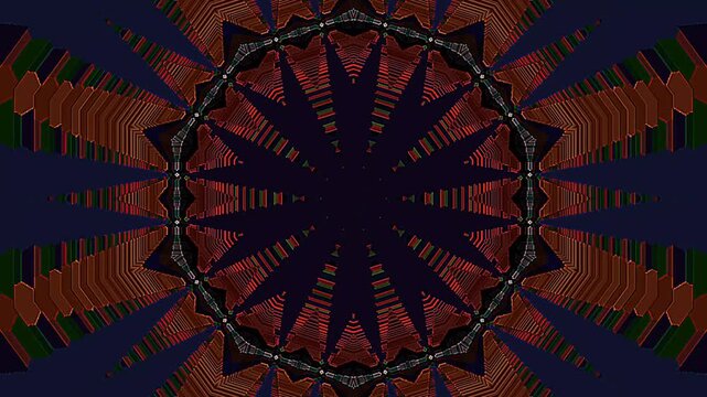 Abstract Kaleidoscope pattern with full colors. Magic mandala. 4k	