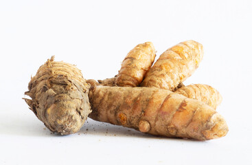 turmeric on white background