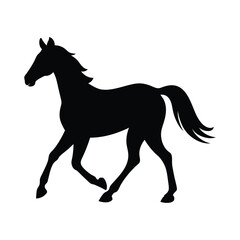 Illustration of Walking Horse silhouette isolated