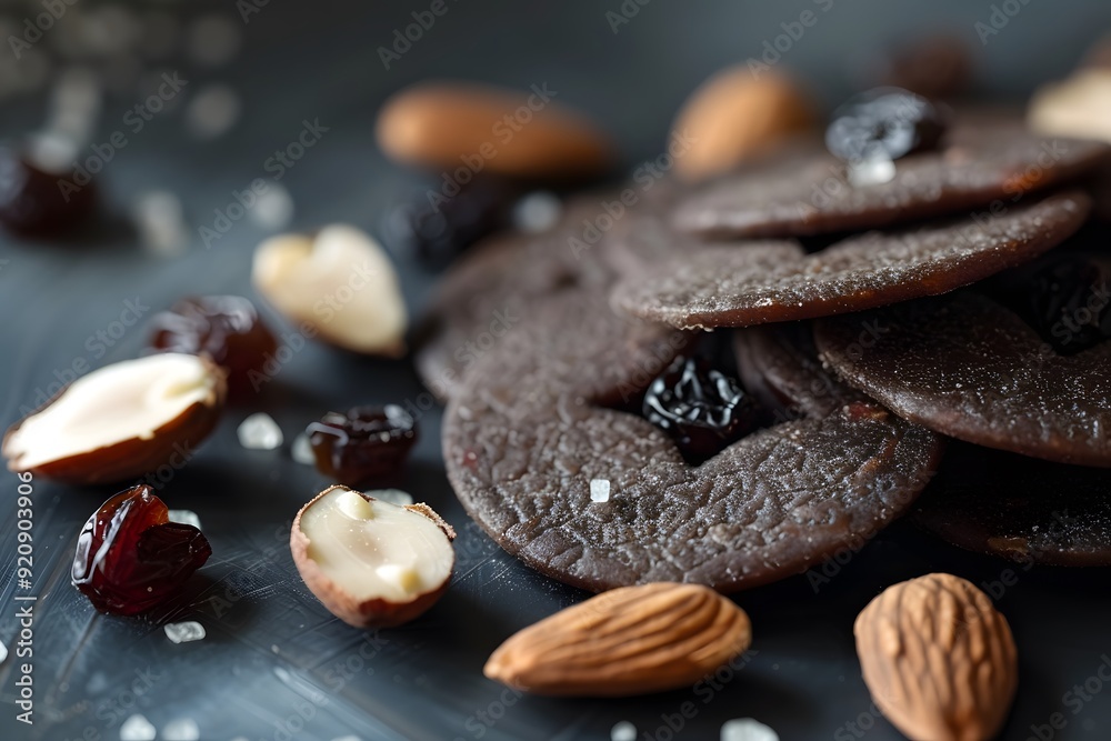 Wall mural chocolate and almond snack