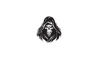 Reaper black logo white background