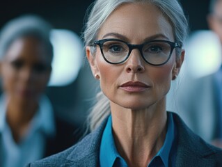 Confident Professional Woman in Glasses