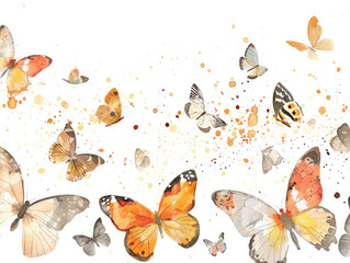 Whimsical Wedding Theme Adorned with Butterfly Illustrations