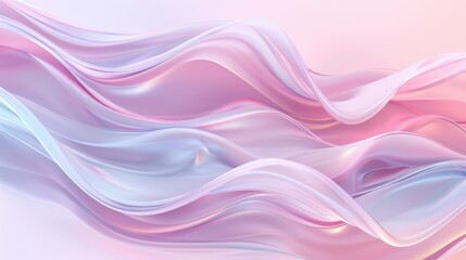 Delicate pastel waves intertwine gracefully, creating a soothing and harmonious visual effect
