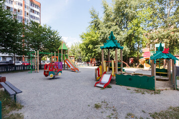 children's playground on the territory of an apartment building