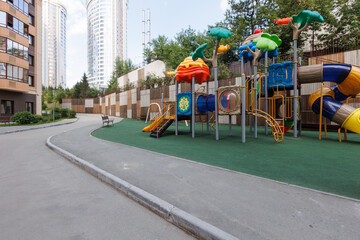 Fototapeta premium children's playground on the territory of an apartment building