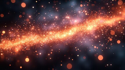 Fototapeta premium A chaotic and mesmerizing dance of particles colliding and releasing energy resembling an intricate kaleidoscope.