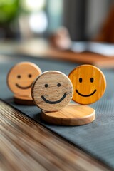 Happy Wooden Smileys.