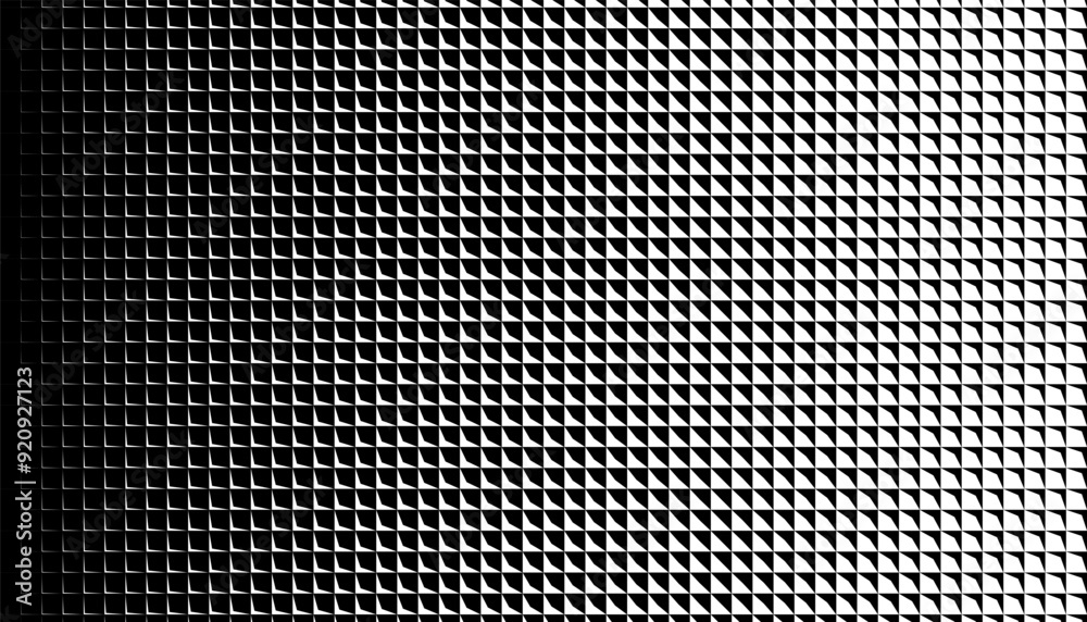 Poster black and white geometric gradient pattern. transition effect for background and design element. jer