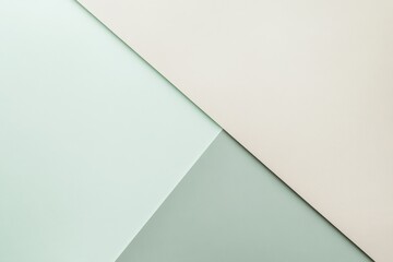 Soft pastel hues blend harmoniously in a minimalist abstract composition emphasizing mint green and cream with a clean, artistic layout