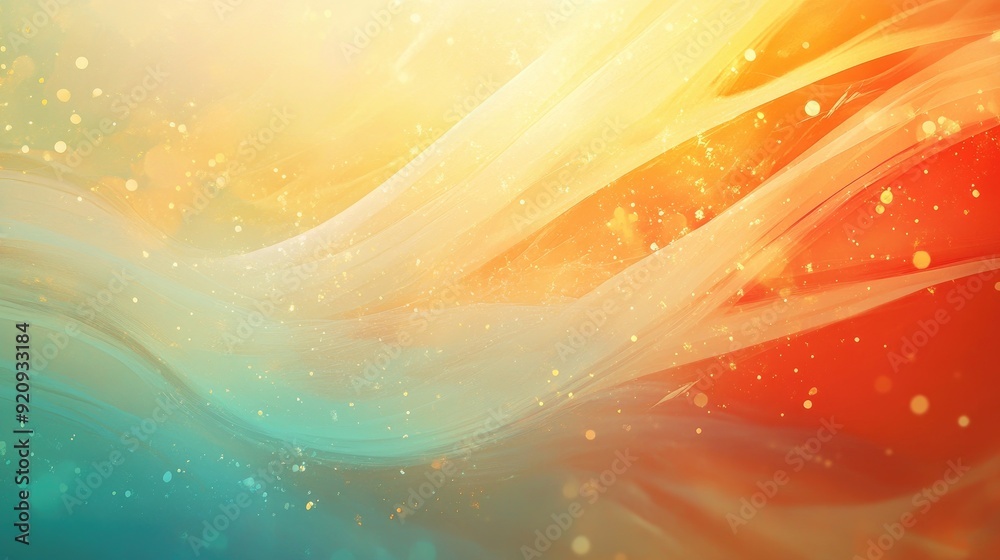 Poster Soft abstract background with religious icons subtly embedded, creating a calming and unifying visual experience