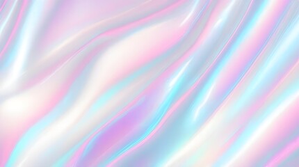 Obraz premium Holographic background seamless trendy iridescent light foil texture. Soft holographic pastel unicorn marble background pattern. Modern pearlescent blurry abstract swirl illustration. 