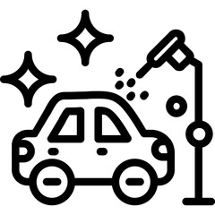 Fototapeta premium Car with a pressure washer Icon