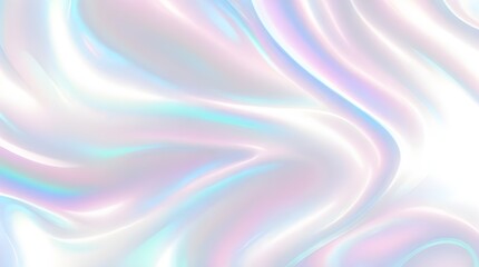 Obraz premium Holographic background seamless trendy iridescent light foil texture. Soft holographic pastel unicorn marble background pattern. Modern pearlescent blurry abstract swirl illustration. 