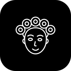 Hair Curler Icon Design