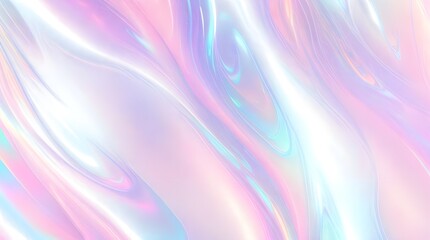 Holographic background seamless trendy iridescent light foil texture. Soft holographic pastel unicorn marble background pattern. Modern pearlescent blurry abstract swirl illustration.	