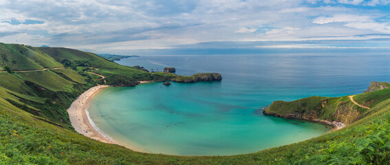 Panor&aacute;mica de la playa de Torimbia, Asturias