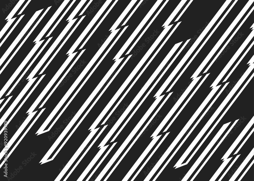 Poster Abstract background with diagonal zigzag stripes pattern