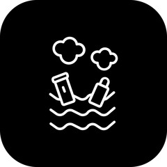 Water Pollution Icon Design