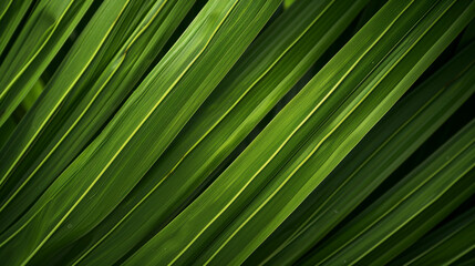 Striped of palm leaf, Abstract green texture background.