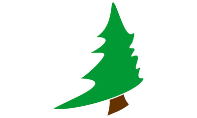 christmas tree, pine tree logo illustration