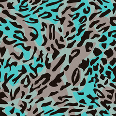 eamless pattern with leopard print. Animal skin texture. To decorate your designs in unusual leopard colors