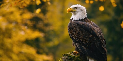 Fototapeta premium Eagle perched on branch