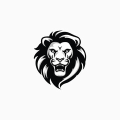 Lion head logo animal vector template illustration
