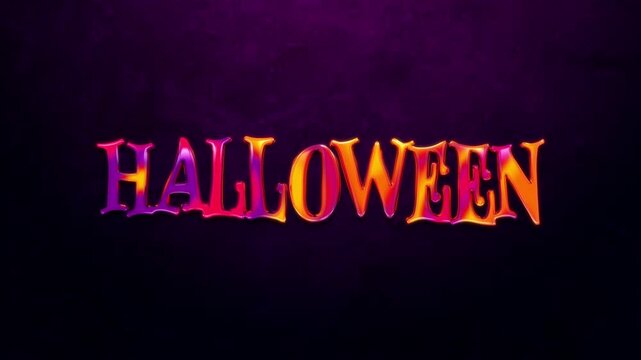 HALLOWEEN TITLE, LOOP ANIMATION 15 Secs with a purple background
