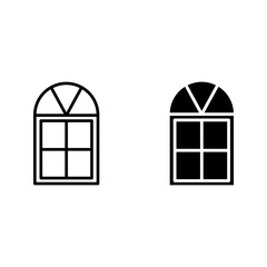 Window icon set vector design color editable