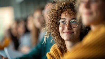 Obraz premium A group of individuals engage in conversation inside a gathering space, depicted with a feeling of warmth, community and relaxation in a well-lit room.