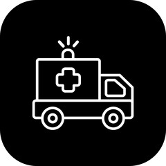 Ambulance Vector Icon Design