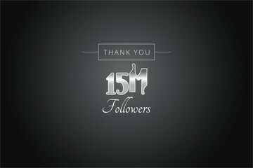 15000000  OR 15m followers celebration. Thank you 15000000  followers congratulation template banner. banner for social 15m friends and followers. celebrate subscribers and followers.

