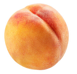 Ripe red peach isolated on white background. File contains clipping path.