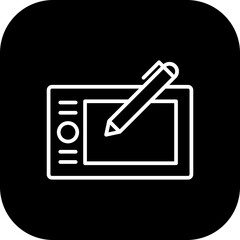 Pen Tablet Vector Icon Design