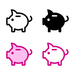 piggy bank icon. Money save sign. Budget symbol. Money box illustration.