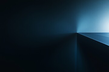 A gradient background transitions smoothly from deep black to blue, emphasizing simplicity and modern design in a minimalist environment