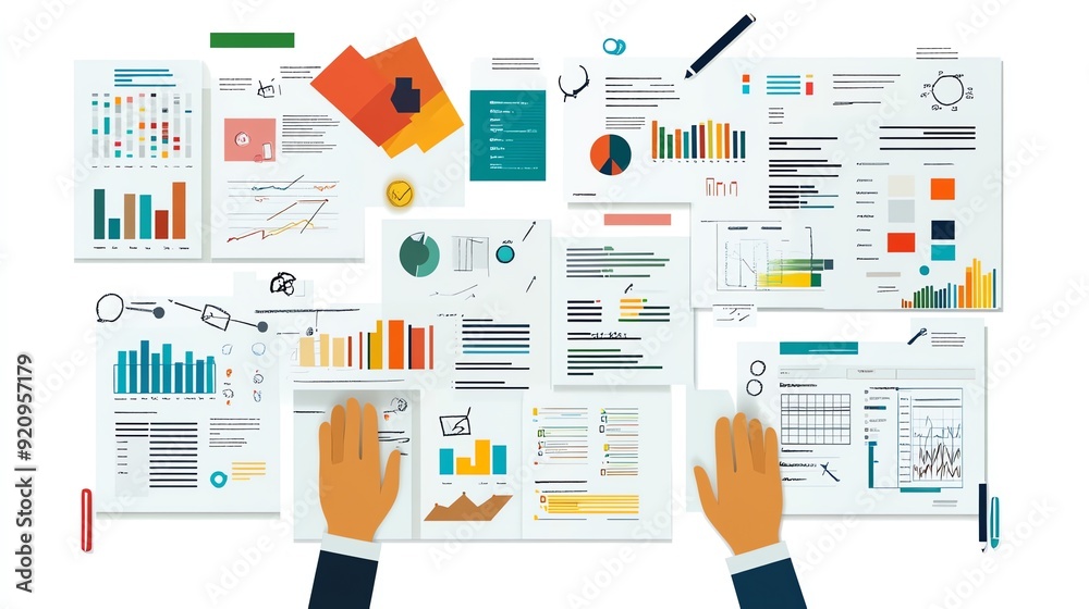 Poster business analyst working with data.