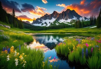 breathtaking landscapes showcasing untouched natural beauty majestic serene vibrant rolling hills, nature, mountain, lake, forest, scenery, wilderness