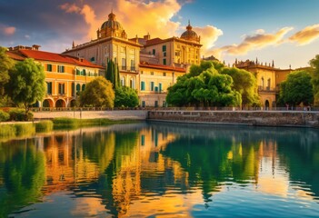 Fototapeta premium stunning scenic views featuring colorful cultural attractions landmarks picturesque environment, scenery, landscapes, beauty, nature, architecture