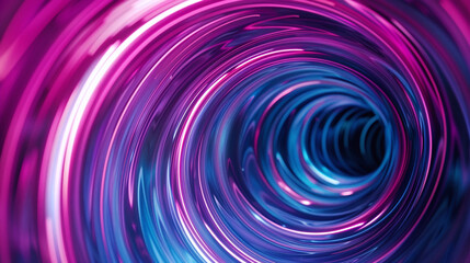 Obraz premium Abstract Animation of Rotating Purple and Blue Rings, Background Design